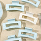 7 Pcs Big Hair Claw Clips 3.4" Non-slip Big Square Matte for Women Girls, Strong Hold Banana Clips for Thick Thin Hair