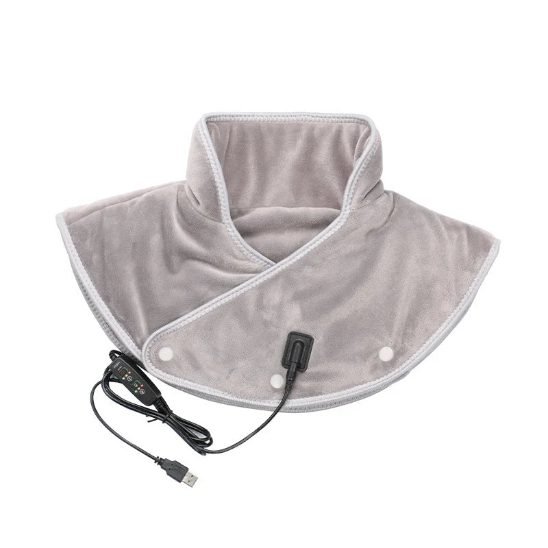 Electric Heating shoulder Neck Pad Massager USB Cervical Brace Wrap Thermal Compress Relieve Pain Fatigue Warm Back Brace Tool