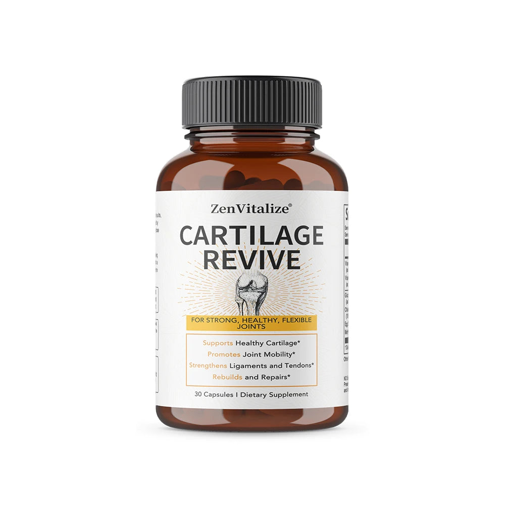 Cartilage Revive + Joint Support Supplement for Men and Women with Type II Collagen,D-Glucosamine Sulfate, MSM, Vitamin D3,C