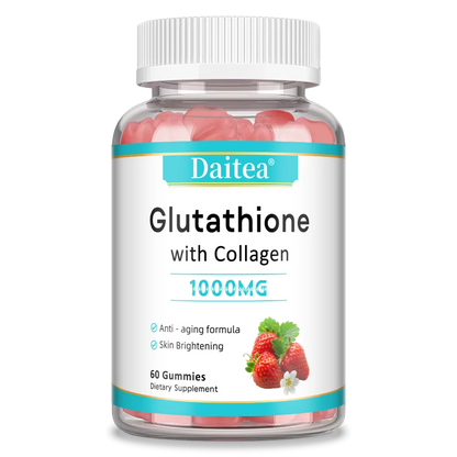Glutathione Collagen Gummies, Collagen Gummies with Vitamin C, Glutathione Supplement for Women, Skin Brightening & Anti-Aging