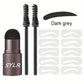 Professional eyebrow seal shaping set pen waterproof makeup pen female lasting perfect eyebrow template and 10 templates and bru