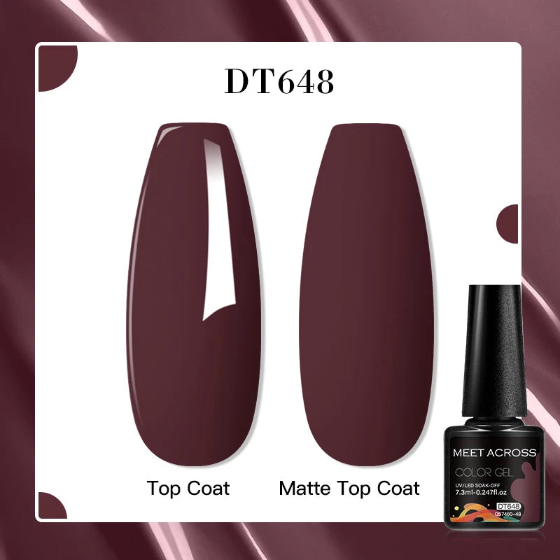 MEET ACROSS 7ml Golden Cat Magnetic Gel Nail Polish Dark Brown Red Green Christmas Nail Art Varnish Winter Autumn For Nails