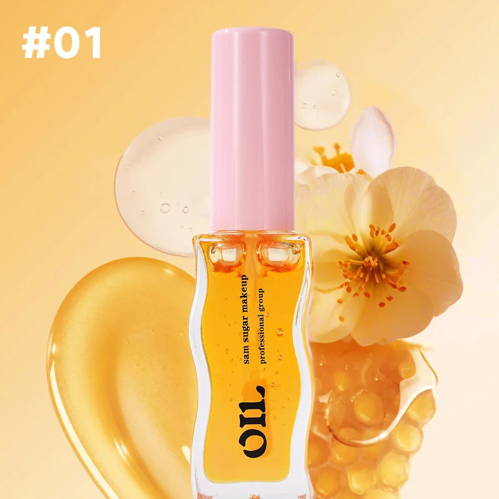 Fruit Honey Essence Lip Oil – Plump Strawberry Tinted Lip Jelly, Waterproof Moisturizing Lip Gloss Liquid for Smooth Lips