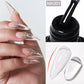 MEET ACROSS 7ml Rubber Base Gel Glitter Nude Pink White 2 In 1 Gel Nail Polish Nail Art Varnish For Nails Winter Autumn Manicure