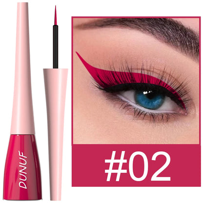 DUNUF 1 Pcs Waterproof Long-Wearing Liquid Eyeliner - Smudge-Resistant, Transfer-Proof, Perfect For Creating Dramatic Looks