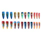 24pcs Halloween Press on Nails Trippy Psychedelic Evil Eye Mushroom Fake Nail Gothic Hippie Abstract Art False Nail for Women