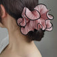 Korean Fashion Big Scrunchies For Girls Pink White Hairties For Bun Hairstyle Hair Bands Hair Accessories For Women Headwear
