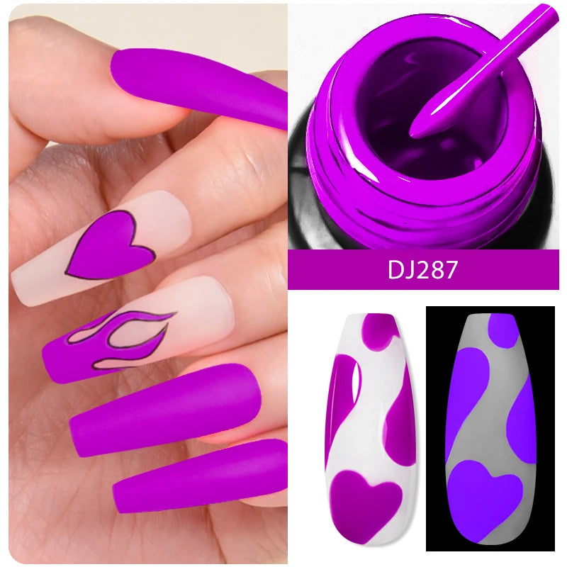 MEET ACROSS 5ml Sliver Metallic Liner Gel Nail Polish Super Bright Mirror Effect Painting Drawing Line Graffiti Stripe Nail Art