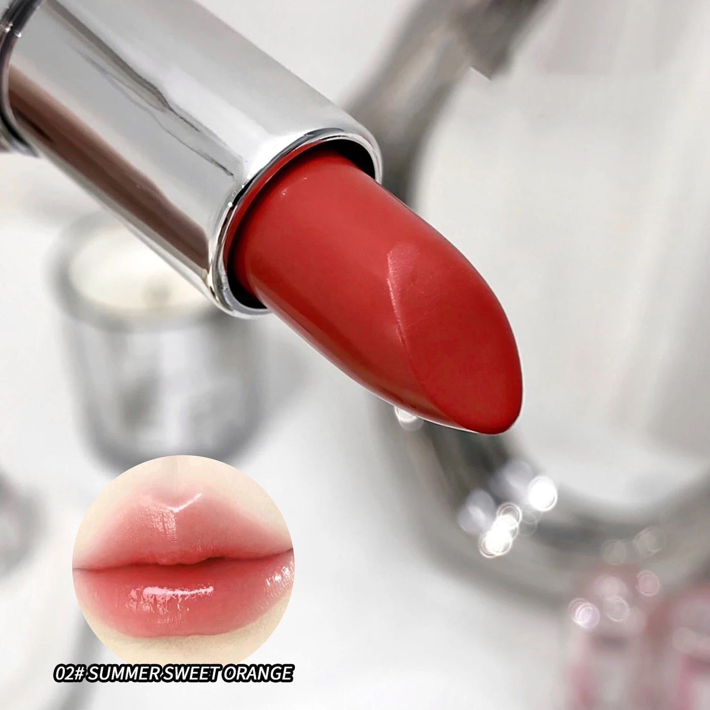 Gege bear Lightweight and translucent lipstick Watery Lip Gloss Lightweight Moisturizing Non-clumpy Ombre-lip Non-sticky