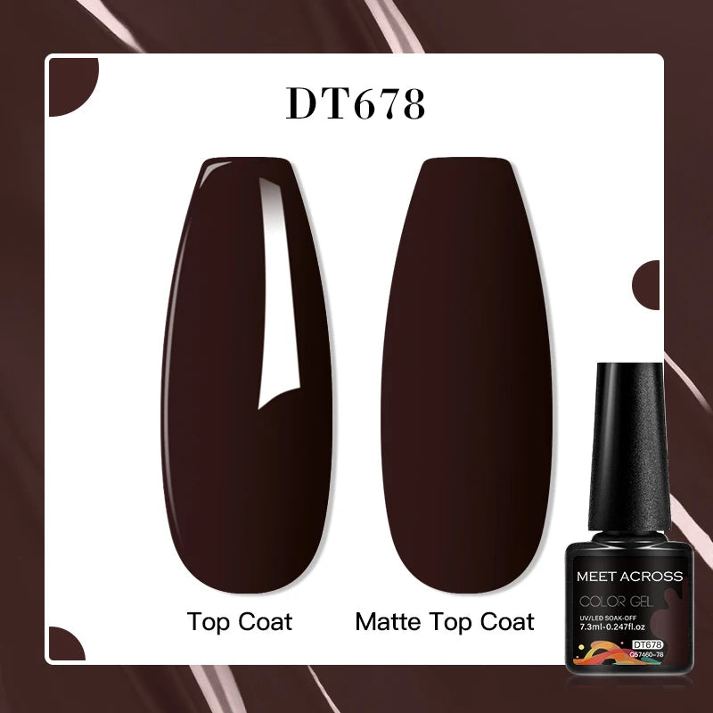 MEET ACROSS 7ml Golden Cat Magnetic Gel Nail Polish Dark Brown Red Green Christmas Nail Art Varnish Winter Autumn For Nails
