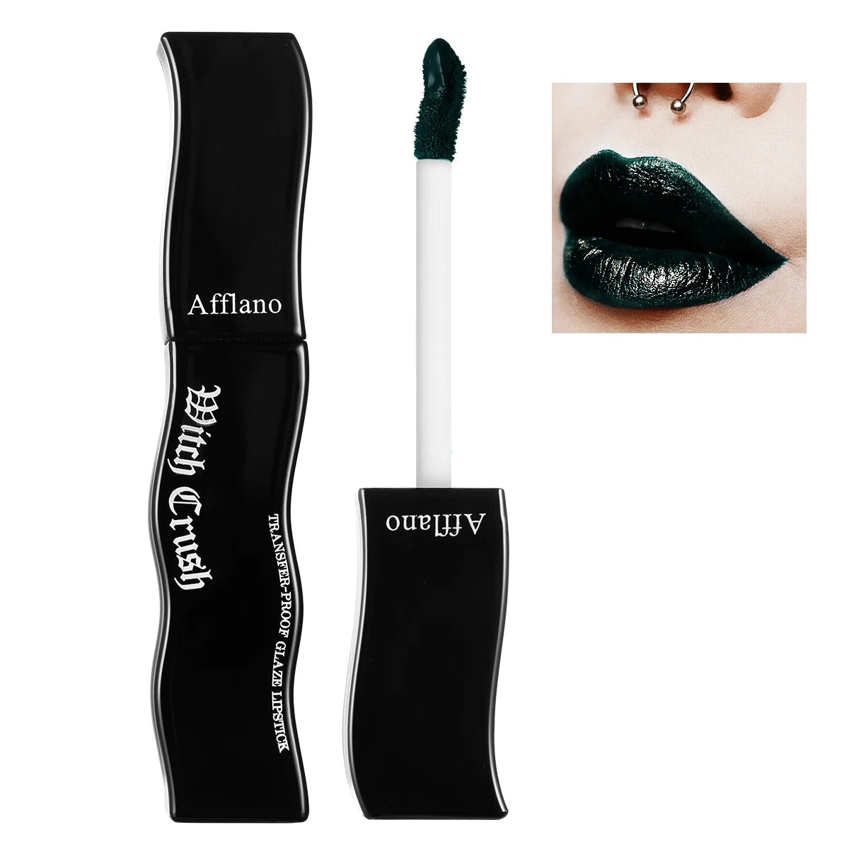 Afflano Goth Lipstick Matte Moist Black Smoky Red High Colors Lip Glaze Waterproof Non-stick Cup Lipstick Lasting Lip Makeup