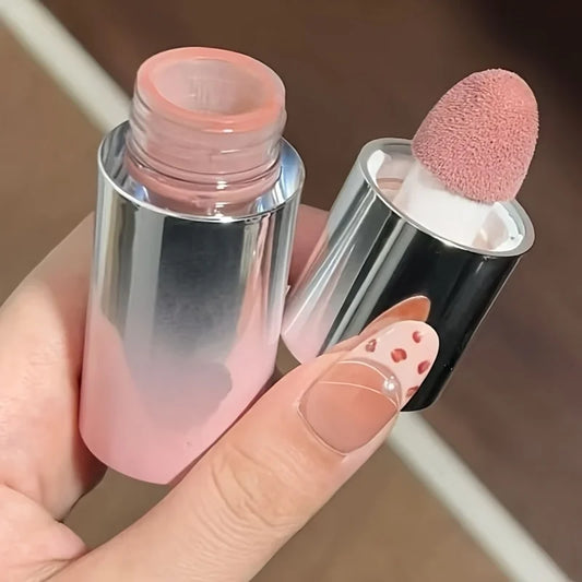 Herorange Liquid Blush Stick with Sponge Tip – Waterproof, Long-Lasting Color for Lips & Cheeks, Brightening Makeup