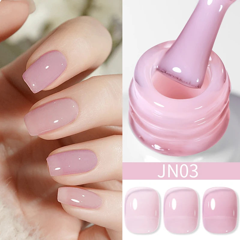 BORN PRETTY 10ml Blood Red Jelly Gel Nail Polish Halloween Nails Art Gel Polish Sheer Translucent Nail Gel for Winter Manicure