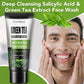 Men's Facial Wash 60g - Green Tea & Salicylic Acid, Deep Cleansing & Oil Control, with Tea Tree Oil & Charcoal, for Oily Skin