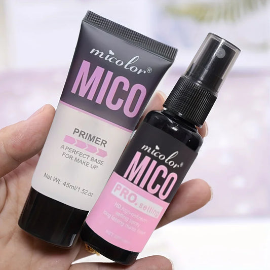 Makeup Set Of Makeup Primer + Setting Spray, Invisible Pore Color Rendering Hold Makeup, For Base Makeup And Makeup Finishing