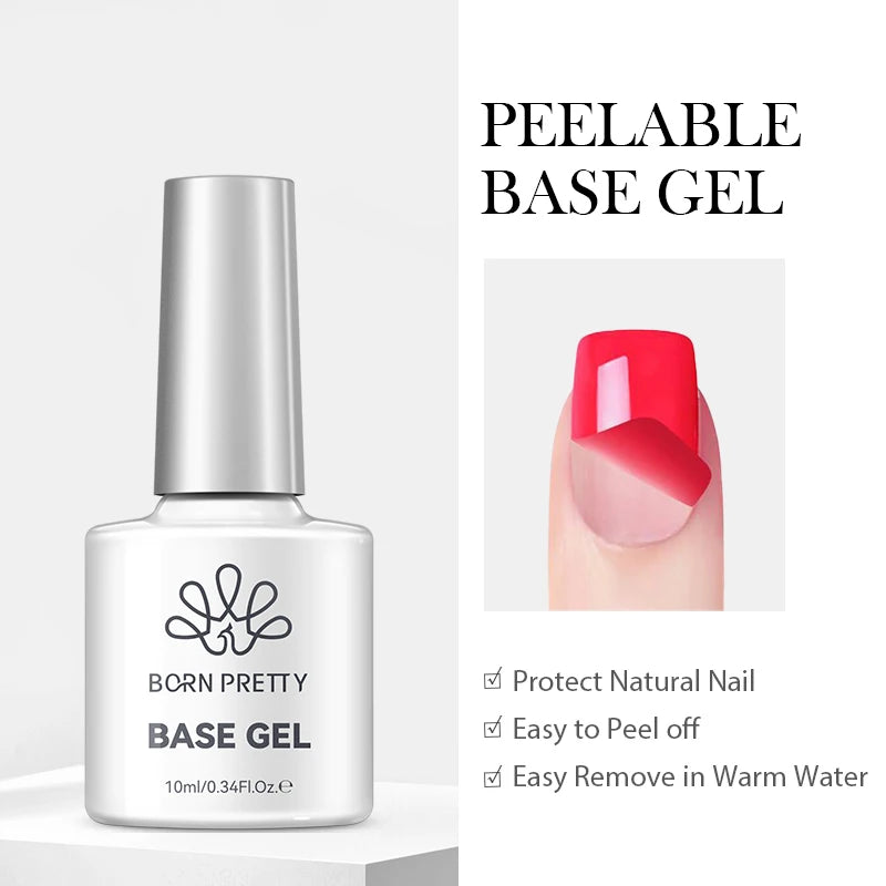 BORN PRETTY Milky White Jelly Nude Gel Nail Polish 10ml White Translucent Soak Off Gel Vernis Semi Permanent Need UV Light Cure