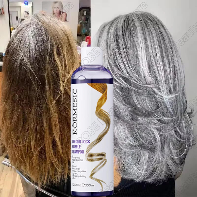 Professional Purple Shampoo Professional Yellow Removal Post Dyeing Gray Hair Care Bleached Highlighted Shampoo Revitalize 300ml
