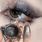 Glitter Punk Smoky Black Eyeshadow Gel Makeup Palette Metallic Dark Silver Wet Eyes Shadow Highlighter Pearl Pigments Cosmetics