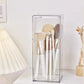 1pc Plastic Makeup Brush Storage Box, Minimalist Clear Multifunction Makeup Brush Storage Holder For Home