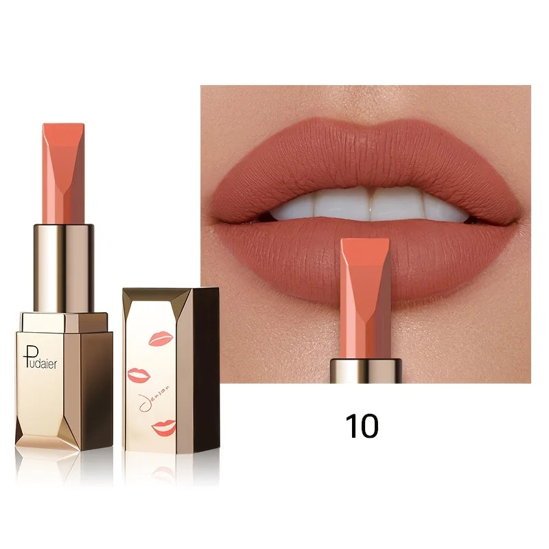 Matte Velvet Lipstick, Waterproof Long Lasting Lip Color, Sweat Resistant Silky Lip Makeup Gift for Women