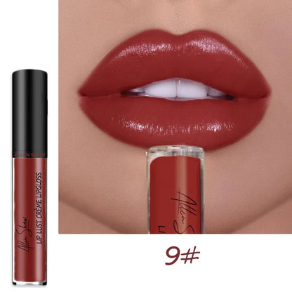 12-Color Women’s Lipstick & Lip Gloss Set – Waterproof, Long-Lasting, Moisturizing, Vivid Colorful Lip Makeup