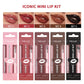Waterproof Long Lasting Matte Black Lipstick Set Velvet Liquid Lip Gloss Lip Liner Set Red Stain Halloween Goth Makeup