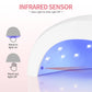 LINMANDA Sun 1S 48W UV LED Lamp for Nail 30 LEDs with 4 Timer Settings Smart Nail Dryer Nail Art Tools for Home Manicure Salon