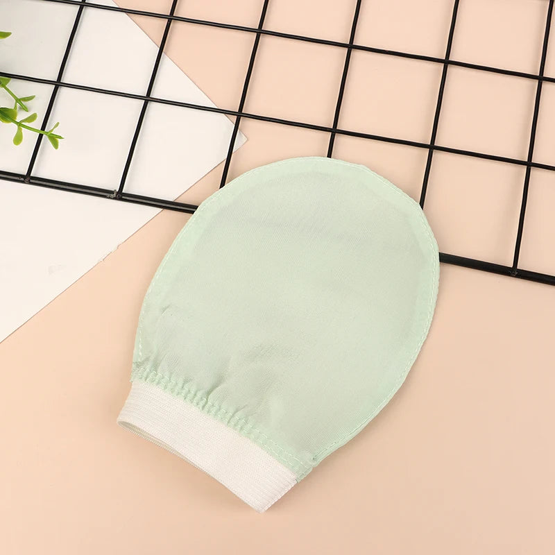 Silk Exfoliating Face Wash Beauty Towel Soft Exfoliating Skin Bath Scrub Silk Bath Face Wash Gloves