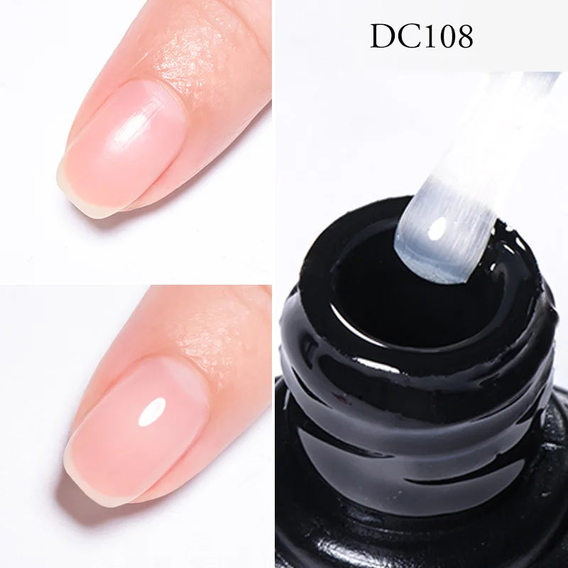 Mtssii 7ml Glitter Rubber Base Gel Polish Gold Sequins Pink White Base Gel Top Coat Soak Off UV LED Nail Art Varnish Manicure