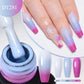MEET ACROSS 7ml Eggshell Thermal Gel Nail Polish Temperature Changing Gradient Nail Art Varnish Winter Soak Off Gel For Nails