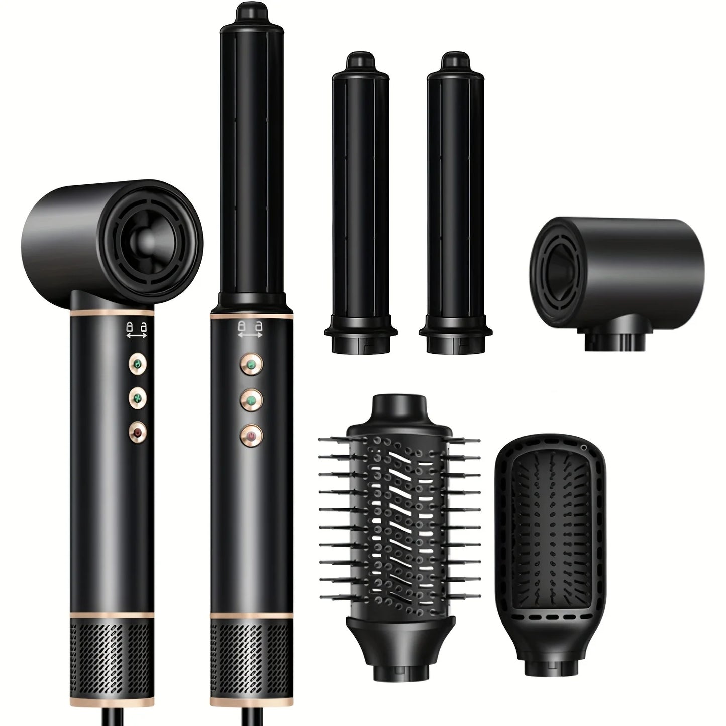 5 in 1 Hair Dryer Brush High Speed Brushless Blow Dryer Negative Ionic Hair Heating Brush Hot Air Styling Comb Auto Hair Curler