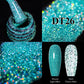 MEET ACROSS 7ml Reflective Glitter Gel Nail Polish Pink Green Purple Sparkling Soak Off UV Gel Polish for Manicure DIY Nail Art