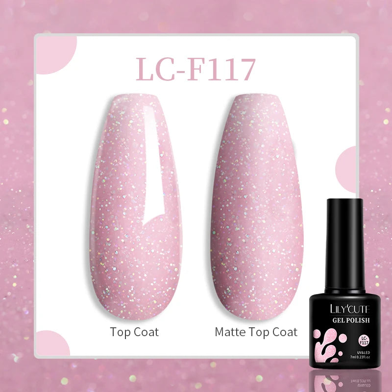 LILYCUTE 7ML Eggshell Gel Nail Polish White Black Material Semi Permanent Autumn Varnish With Any Color Gel Soak Off UV Manicure
