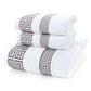 Set of 3 Cotton Bathroom Towels Sets 2pcs Hand Face Towel 35x75cm and 1pcs Big Bath Towels 70X140cm Washcloths Gift Towels