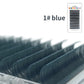 NATUHANA Dark Colored Eyelashes Extension Individual Natural False Mink Colorful Eyelash Grey Blue Color Lashes for Party Makeup