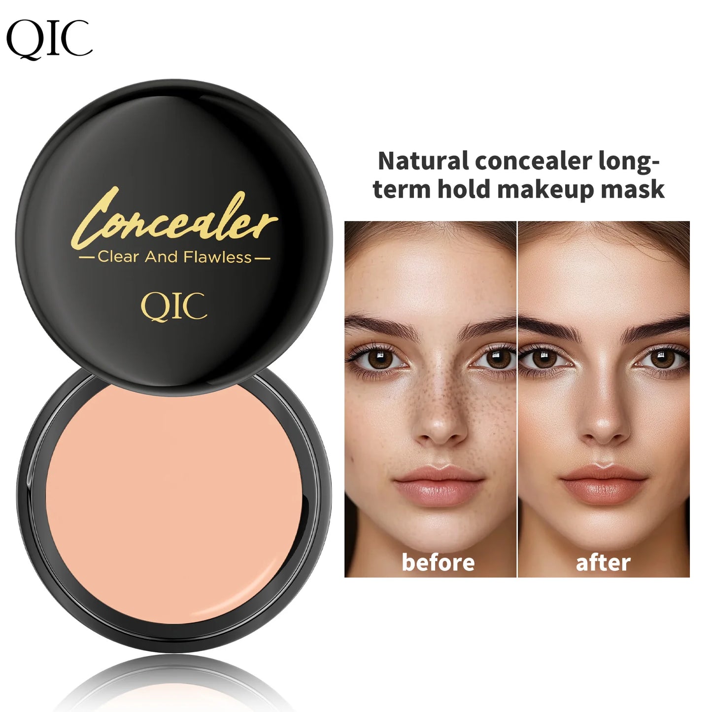 Full Coverage Concealer-waterproof,for Covers Skin Blemishes and Wrinkles and Tattoos,Regulates Skin Tone,Face Concealer Makeup