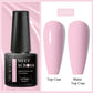 MEET ACROSS 7ml Black White Red Gel Nail Polish Glitter Semi Permanent Nail Supplies Gel Vernis for All-Season Nails Design