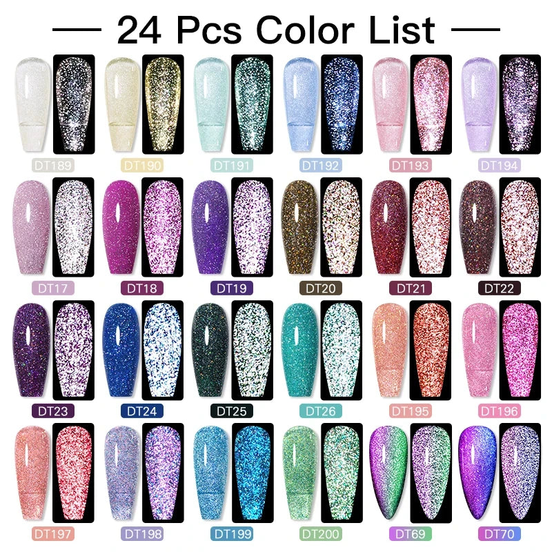 140/160pcs Colorful Gel Nail Polish Set Nail  Art Semi-permanent Varnish Soak Off Uv LED Gel Professional Manicure Set Nails Kit