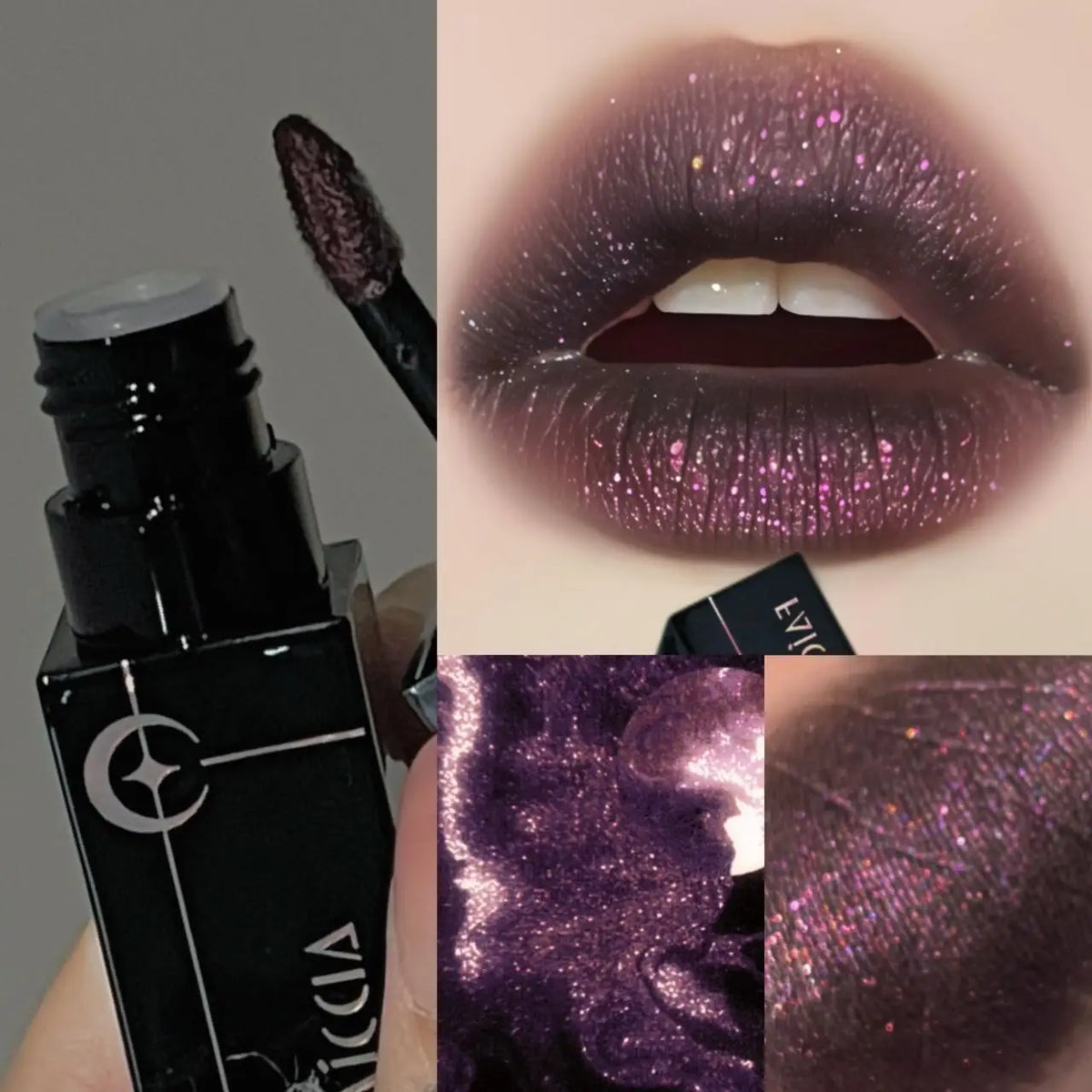 Punk Blue Green Matte Lipgloss Gothic Black Lipstick Waterproof Dark Red Liquid Lipstick Halloween Makeup Non-stick Cup Lip Tint