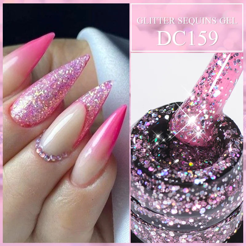 Mtssii 7ML Colorful Reflective Gel Nail Polish Glitter Sparkling Flash Glitter Gel Polish Semi Permanent Varnish Soak Off Nails