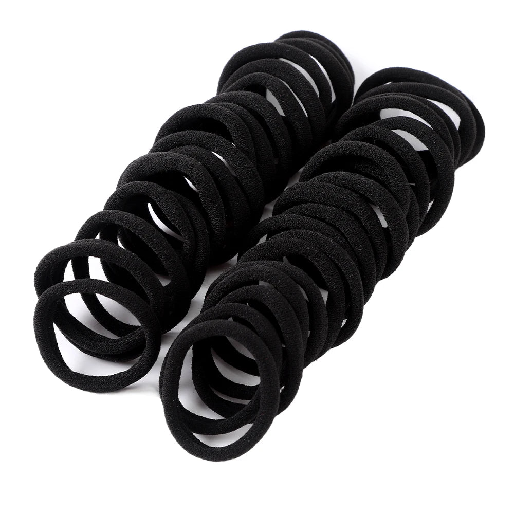 AWAYTR 50PCS/Set Girls Hair Band Hairbands Hair Accessories For Woman Kids Ponytail Holder Elastic Scrunchies Rubber Bands