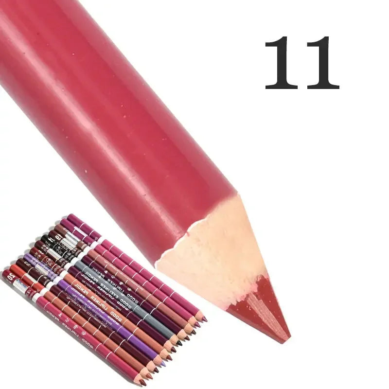 28Color Antifouling Lip Liner Professional Lipstick Pen Precise Waterproof Lip Outline Pencil Lip Makeup Lasting Eyeliner Creamy