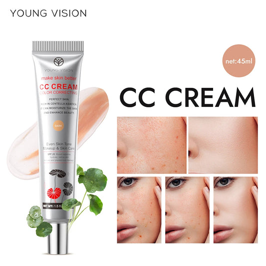 1PC/2PCS 45ml Brightening CC Cream Centella Asiatica Repairing BB Cream Natural Concealing Whitening Foundation Liquid Cosmetics
