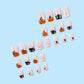 24pcs Halloween Cute Cartoon French Fake Nails Nude Pink Square Press On Nails With Pumpkin Ghost Designs Professional Nail Art