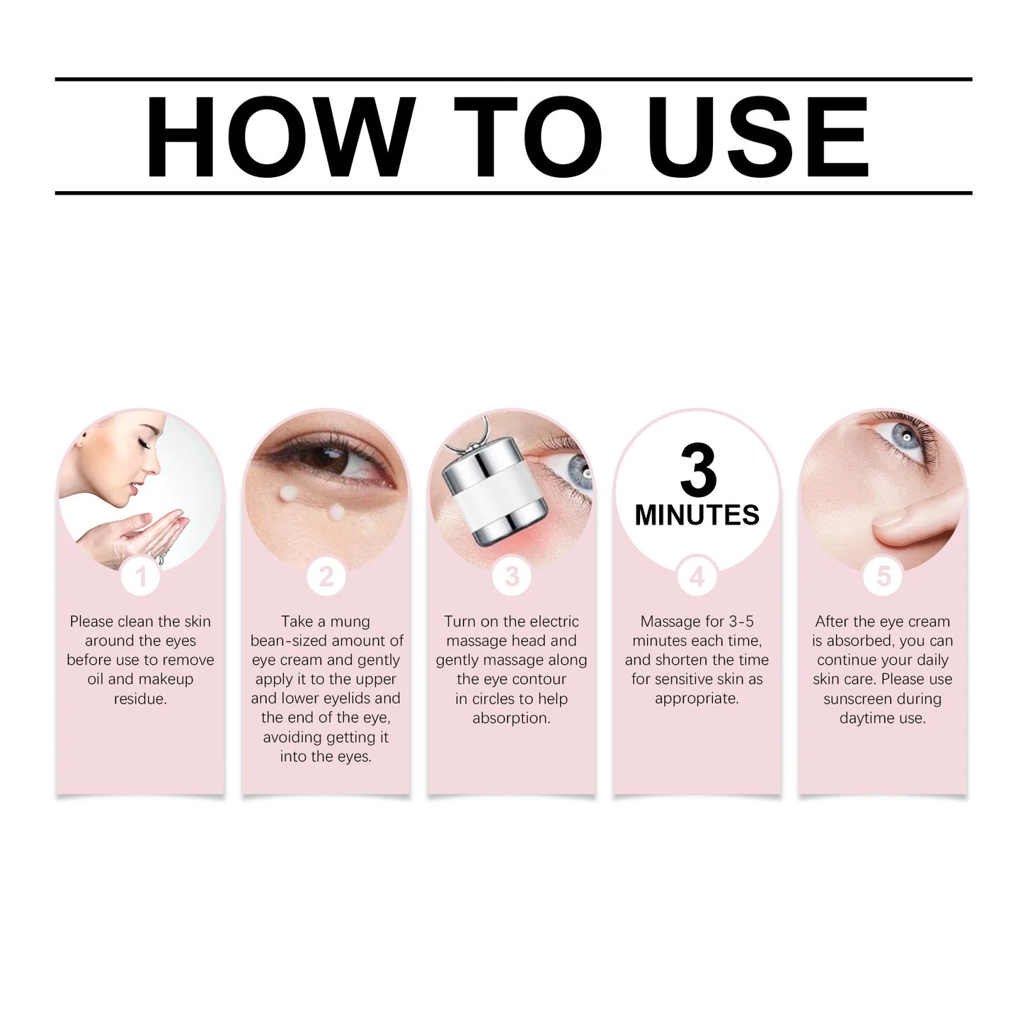 Electric Massage Eye Cream Reduce Swelling Anti Wrinkles Fades Fine Lines Deep Nourishing Brightening Firming Lifting Eye Cream