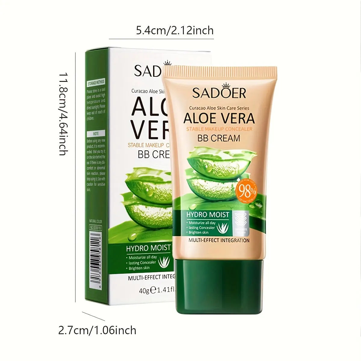 Aloe Concealer BB Cream, Natural Color Moisturizing Liquid Foundation, Covering Concealer, Covering Pores And Defects,