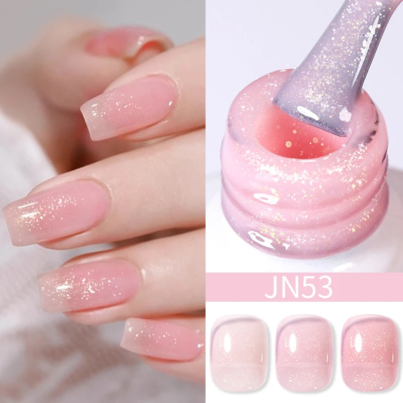 BORN PRETTY 10ml Blood Red Jelly Gel Nail Polish Halloween Nails Art Gel Polish Sheer Translucent Nail Gel for Winter Manicure