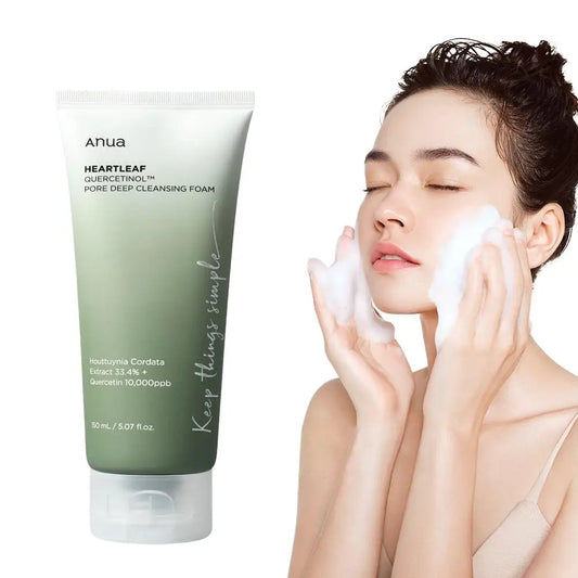 Heartleaf Skincare Set Facial Toner Remove Makeup Anti-aging Essence Emulsion Not Tight Cleanser Dense Foam Skin Care