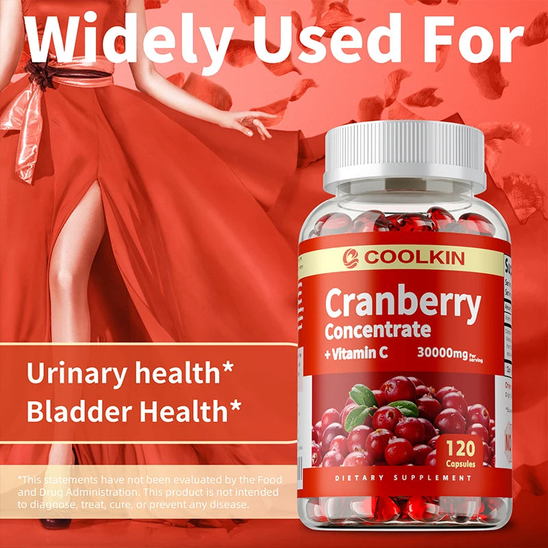Cranberry Capsules - Beauty and Skin Care, Urinary Tract Health, Anti-aging, Eye Protection, Improve Appetite