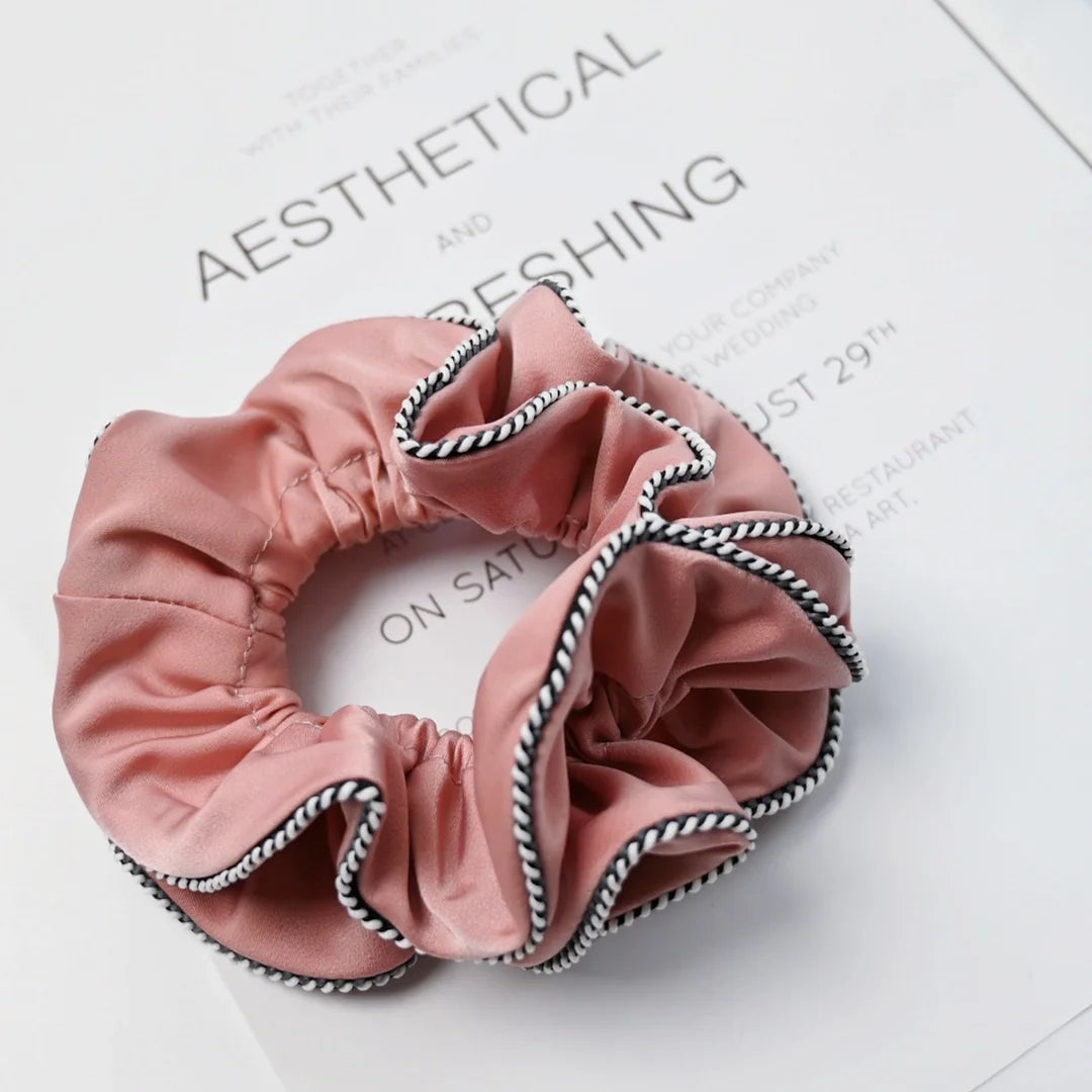 Scrunchies for Hair New Fashion Luxury Satin Silk Hair Loop Bud Shaped HairTies Hair Scrunch for Girls  Headwear